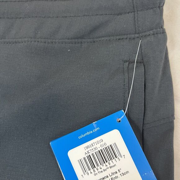 Columbia Shorts Womens Large Black Onmi Shade Elastic Waist Hiking Outdoor NWT - Picture 2 of 10